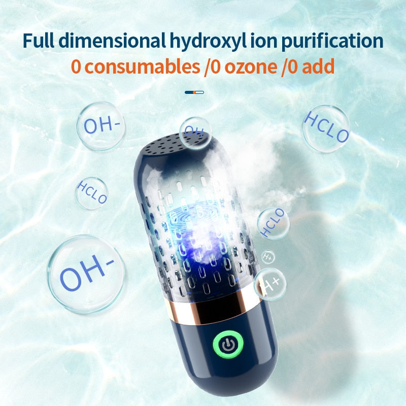 Portable Ultrasonic Fruit Cleaner - full dimensional hydroxyl ion purification. 0 consumables, 0 ozone, 0 add